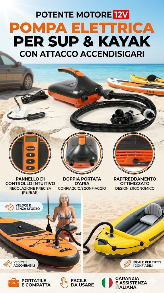 Pompa 12 volt per sup kayak - Kaiman Boards