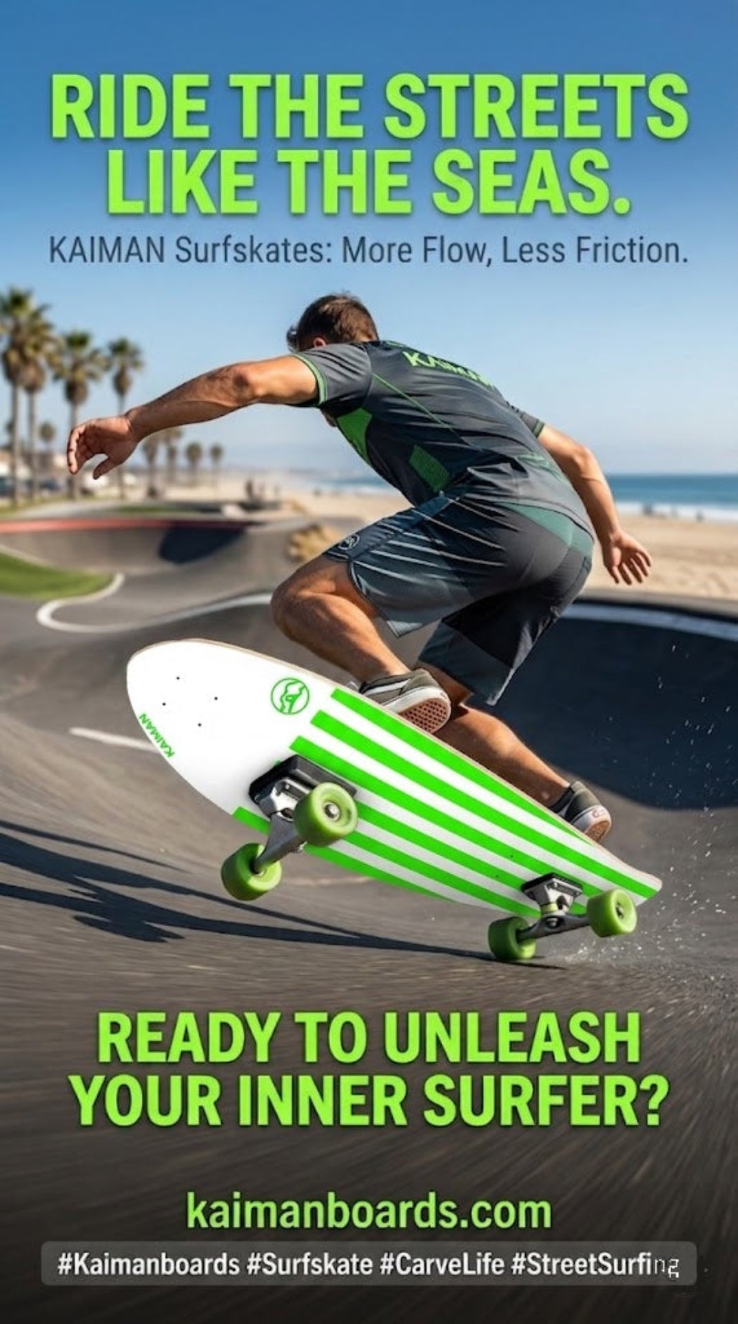Surf Skate 81x25 - Kaiman Boards